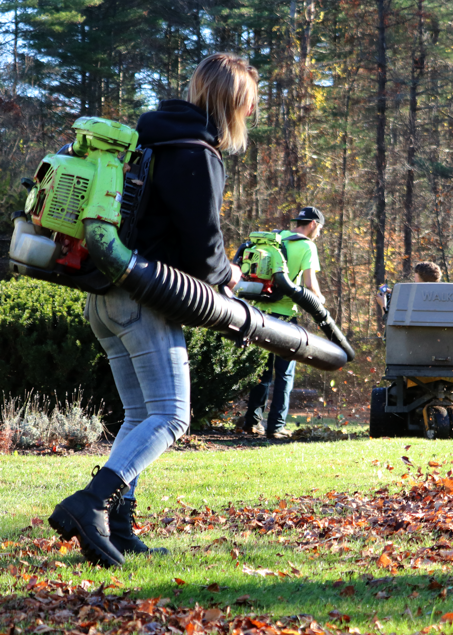 NAL crew completing a fall clean up.